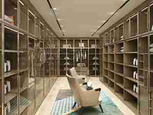 Armario Vestidor de Melamina Personalizado de Alta Gama con Solución de Almacenamiento de Vidrio de Lujo para Dormitorios, Hecho de Madera Contrachapada Duradera - Product Image 2