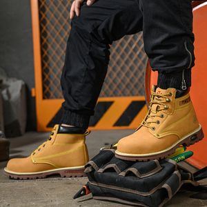Zapatos <span class=keywords><strong>de</strong></span> <span class=keywords><strong>Seguridad</strong></span> <span class=keywords><strong>de</strong></span> Trabajo para Hombre <span class=keywords><strong>de</strong></span> Caña Alta con Punta <span class=keywords><strong>de</strong></span> Acero Amarillos, Antiaplastamiento, Antiperforación, Antideslizantes y Resistentes al Desgaste - Product Image 2