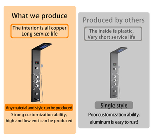 <span class=keywords><strong>2025</strong></span> <span class=keywords><strong>New</strong></span> tĩnh nhiệt vòi hoa sen Set Màn hình LED hiển thị kỹ thuật số nhiệt độ vòi hoa sen Set thép không gỉ hệ thống vòi hoa sen Set phòng tắm - Product Image 2