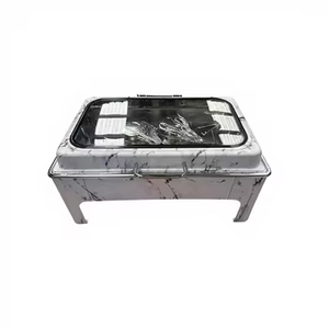 Equipo de Catering Comercial, Recipiente para Calentar Comida de Acero Inoxidable con Ventana de Vidrio, Capacidad de 9L, Calentamiento con Alcohol, Control Manual de Temperatura - Product Image 5