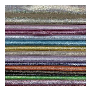 Tela elástica de poliéster con purpurina holográfica plateada metálica brillante, muy vendida. - Product Image 1