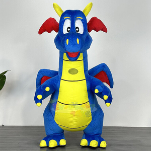 Costume de mascotte gonflable de dragon volant bleu, cosplay d'anime, costume de personnage de dessin animé en peluche pour adultes - Product Image 1