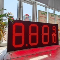 Letrero LED de Precio de 6 Pulgadas con 7 Segmentos, Dígito Único Grande, Clasificación IP65, Control Remoto, Brillo Personalizable (5500cd/)