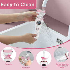 Trimmer per le ascelle viso <span class=keywords><strong>donna</strong></span> 4-in-1 ricaricabile rasoio per il corpo impermeabile bagnato e asciutto rasoio elettrico per le <span class=keywords><strong>gambe</strong></span> delle donne - Product Image 3