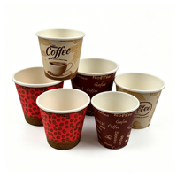 Gobelet en papier à paroi simple, logo personnalisé, gobelet à café jetable, matériau de qualité alimentaire, vente en gros