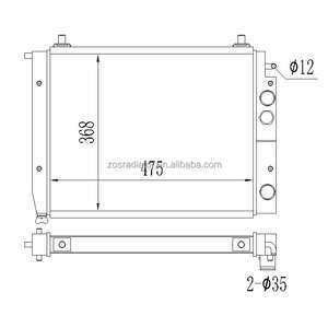 Radiateur en aluminium pour <span class=keywords><strong>Lancia</strong></span> <span class=keywords><strong>Delta</strong></span> HF Integrale 8V/16V/<span class=keywords><strong>Evo</strong></span> 2.0 Turbo 1987-1995 - Product Image 1