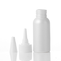 Bouteille en plastique semi-transparente personnalisée de 30 ml, 60 ml, 120 ml pour sérums, liquides, huiles essentielles, avec bouchon applicateur pour la beauté et les soins