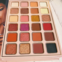 Palette de Fards à Paupières Personnalisée Longue Durée, 78 Couleurs Chaudes, 5 Niveaux, Effets Nacrés, Mats et Brillants, Maquillage en Gros