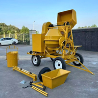 Otomatik devirme davul beton mikser 400L taşınabilir dizel çimento karma makinesi çin fabrika fiyat