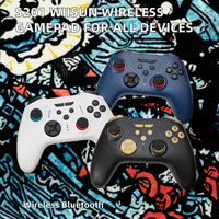 Manette de jeu sans fil BT la plus récente, compatible NS/NS2/PC/Mobile, avec déclencheur à effet Hall LED et joystick à six axes avec détection de mouvement