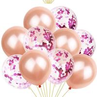 Ballons à paillettes dorées métalliques, forme ronde, écologiques, sequins pour la décoration de mariage et de fête