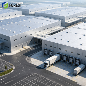 Estructura de Acero Galvanizado de Alta Resistencia y Gran Altura Libre, Depósito Logístico Prefabricado, Edificio Modular Metálico para Carga - Product Image 1