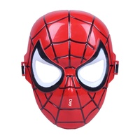 Máscara de Spiderman con tema de película de Marvel, accesorios de vestir de Halloween de plástico duradero para fiestas y actividades de jardín de infantes