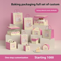 Boîte d'emballage de gâteau de dessert tiramisu en papier kraft portable personnalisé feuille de logo imprimé bricolage avec gaufrage pour la pâtisserie et les cadeaux