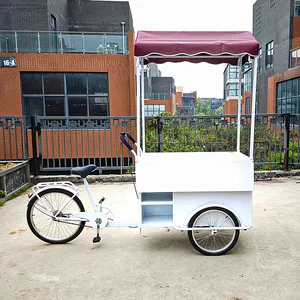 Мобильный трехколесный велосипед быстрого питания с морозильной камерой