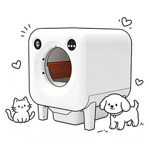 Bac à litière automatique pour chat à économie d'énergie avec système anti-accroc, toilette intelligente pour chat pour familles multi-chats - Product Image 1