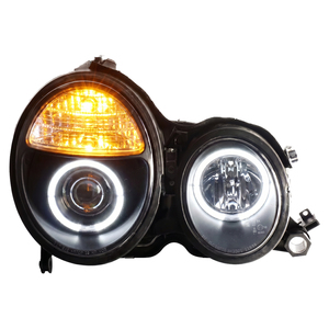Faro Delantero LED Angel Eyes con Carcasa Negra para Benz <span class=keywords><strong>W210</strong></span> E200 E230 <span class=keywords><strong>E240</strong></span> E280 E320, Años 1999-2001, SN - Product Image 3