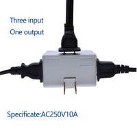 Adaptateur de voyage US 3-en-1 neuf, convertisseur de prise rotatif à 180 degrés, extension pliable en ABS pour téléphone portable