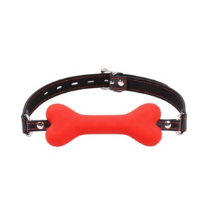<span class=keywords><strong>2023</strong></span> BDSM Bondage respirant chien os Silicone bouche balle Gag avec PU sangle fétiche costume retenue jouets - Product Image 3
