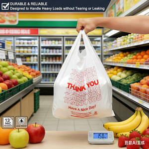 Bolsas de Plástico HDPE Resistentes y de Gran Capacidad con Diseños Impresos Coloridos para Compras Grandes y Tiendas Minoristas - Product Image 1