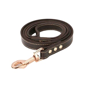Conjunto de correa de cuero para <span class=keywords><strong>Collar</strong></span> de perro, correa de cuero auténtico, clásico, resistente al agua, colores personalizados - Product Image 1