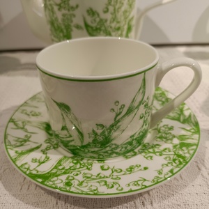 ชุดกาแฟหรูหรา ซีรีส์ D 15 ชิ้น ทำจากเซรามิกเนื้อกระดูก พร้อมถ้วยกาแฟสไตล์อเมริกัน จานรอง และกาน้ำชา - Product Image 1