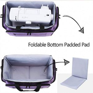 Free Sample Travel <b>Sewing</b> Accessories <b>Kits</b> Supplies Tote Bag Large Waterproof Polyester <b>Sewing</b> Machine Carrying Case - Product Image 2