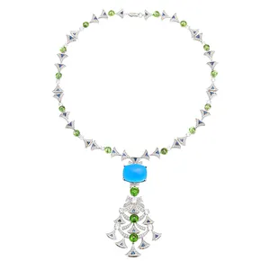 Nueva alta calidad exagerada calabaza grande diseño de moda joyería estilo chino Coral rojo Cadena de suéter exagerada - Product Image 3