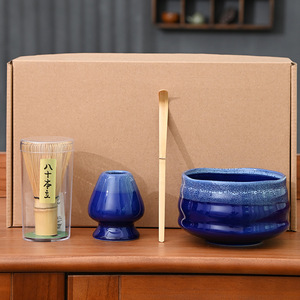 日式抹茶套装工具抹茶碗茶刷雕刻陶瓷抹茶套装 - Product Image 6