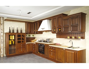 Gabinete de cocina Modular de madera NICOCABINET inteligente personalizable nuevo hogar con grifo de encimera de mármol bisagra cajón cesta fregadero - Product Image 1