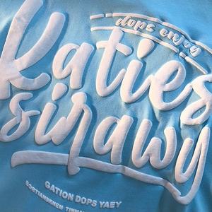 Wholesale Heavyweight Oversized t Shirt Custom 3D Foam Puff Print Men T-Shirt Printing Logo <b>Tshirt</b> for Man Men's Clothing - Product Image 2