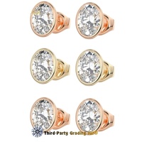 Серьги TELULA Trendy из золота 9к/10к/14к/18к с выращенными в лаборатории бриллиантами, сертифицированные IGI, унисекс, свадебные, с винтовым дизайном