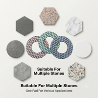 Disque de polissage diamanté alvéolé de 5 pouces pour pierre, grain 50-3000, utilisation humide ou sèche