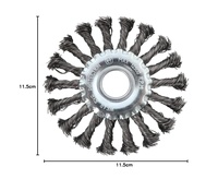 Brosse à fil métallique torsadée pour meuleuse d'angle, usage intensif, pour élimination de la rouille et des scories de soudure