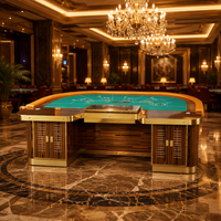 Table de jeu de Baccarat ovale de luxe moderne BBY-01, de qualité casino professionnelle, avec pieds en bois massif, bureau de jeu personnalisé avec tapis de jeu