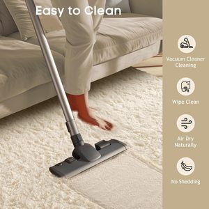 White Fluffy Soft Plush <strong>Cream</strong> Non-Slip Shaggy Area <strong>Rugs</strong> for Bedroom Living Room <strong>Large</strong> Carpet - Product Image 5