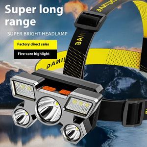 पोर्टेबल हाई लुमेन अल्ट्रा-उज्ज्वल यूएसबी रिचार्जेबल कोब वाटरप्रूफ सामरिक नेतृत्व वाला हेडलैंप - Product Image 5