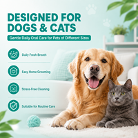 Talla grande 50PCs Limpieza de dientes de perro Cuidado dental Cuna de dedos-Cuidado bucal para perros-Reduce el mal aliento Sarro y placa