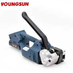 YOUNGSUN Semi Automatic V1 Battery Powered Plastic 13 - 16mm PP PET Packing Tool Handheld Manual Strapping Machine Battery