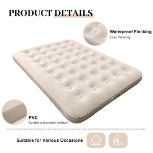 Nouveau <span class=keywords><strong>matelas</strong></span> gonflable manuel LEAO 2026 avec surface floquée confortable, pliable, idéal pour la randonnée - Product Image 4