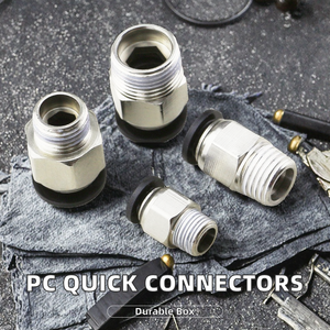 Connecteurs pneumatiques rapides à connexion rapide série PC, raccords droits pour tuyaux d'air, raccords de cylindre, pièces pneumatiques de haute qualité - Product Image 2