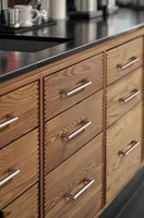 Penjualan Panas Gagang Lemari Panjang dari Baja Tahan Karat 304 Solid, Gagang Perak untuk Lemari Dapur, Tarikan Laci Furnitur