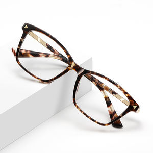 Occhiali Anti-Luce Blu LS222, Montatura Punk Cool con Stampa Leopardata, Telaio Completo in TR90, Design alla Moda per Donne - Product Image 1