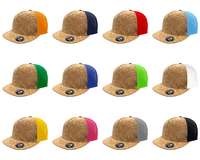 Casquettes Trucker en Maille à 5 Panneaux en Polyester et Liège, à Bord Plat, avec Logo Personnalisé, Vente en Gros à Prix Compétitif, Direct Usine Chine