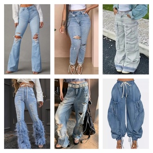 กางเกงยีนส์ขายาวแบบสุ่ม - Product Image 3