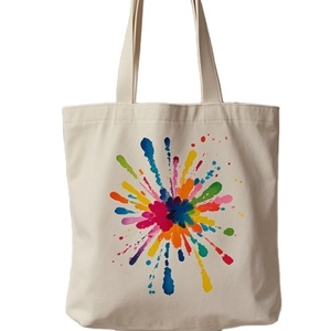 Custom Logo Casual <b>Canvas</b> Shopping <b>Bag</b> <b>Small</b> Gentle Woman with Colorful Letter Print New Unique Design Shoulder Strap US Origin - Product Image 1