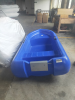 Bateau en plastique PE haute densité à double pont de 2,3 m de qualité supérieure, idéal pour la pêche, petites embarcations en PE