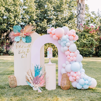 Support de fond en arche ouverte rose personnalisé, nouvel arrivage, pour événements, fêtes d'anniversaire, à des fins décoratives, conception d'écran gratuite