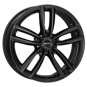 Mak F6560OFGB46I3BX Oxford Gloss Black 6.5J16 Et46 5X120 Ruedas de coche de pasajeros LLANTAS DE ALEACIÓN CB72,6 - Product Image 1