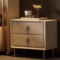 Lit Moderne de Luxe Personnalisable, Couleurs au Choix, Double, Queen, King, Capitonnage en Cuir Véritable, Revêtement en Bois de Pin Massif et Mousse